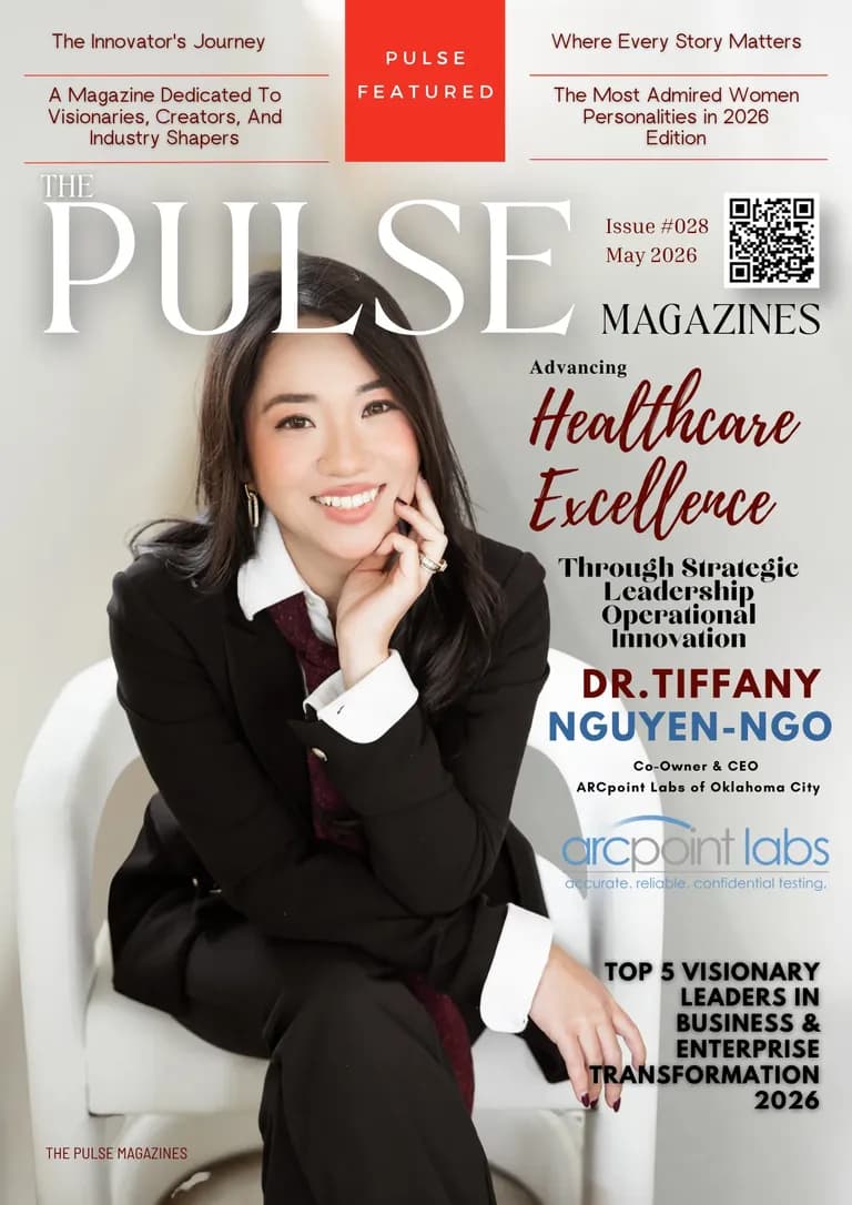 Dr. Tiffany Nguyen-Ngo, Co-Owner and CEO of ARCpoint Labs of Oklahoma City, featured in The Pulse Magazine Issue #028 May 2026